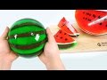 DIY Giant Jello Watermelon ! Gummy Jello Watermelon Slices Playing | MonsterKids