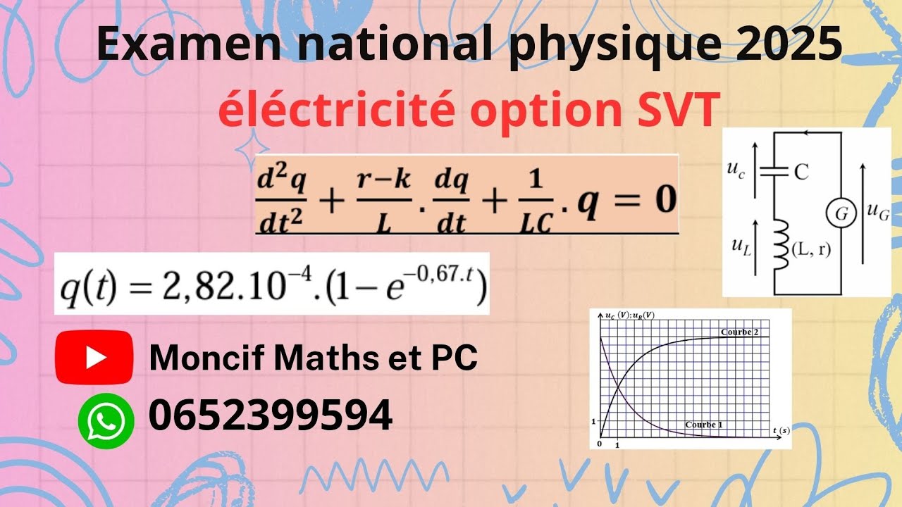 Examen national 2025 physique option SVT《éléctricité》