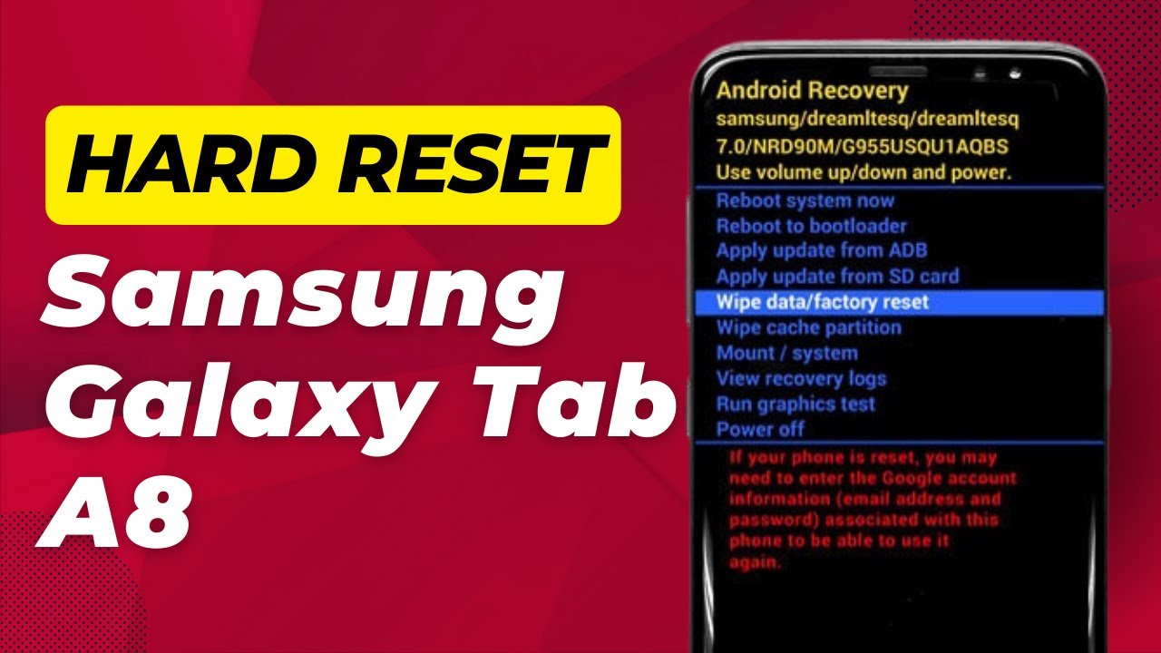 How To Hard Reset Samsung Galaxy Tab A8 - Full Guide - YouTube