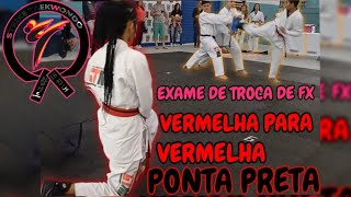 Taekwondo - GRADUAÇÃO DE FAIXAS | VERMELHA PARA VERMELHA PONTA PRETA.