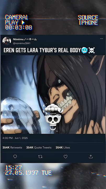 eren gets lara tybur's real body☠️🥶