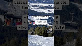 Last day for these Ikon Pass prices, they go up tomorrow 🎿 #Shorts
