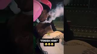 😳😂 #wizkhalifa blows #ad a #shotgun while he is #sleep