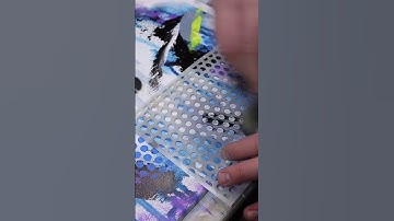 Abstract grunge and stencil painting