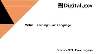 Virtual Teaching: Plain Language