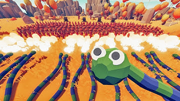 This 12 Foot Fire-Breathing Snake Can Destroy Everything - New TABS Mod Faction - TABS Gameplay