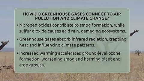 How Do Greenhouse Gases Connect To Air Pollution And Climate Change? - Ecosystem Essentials