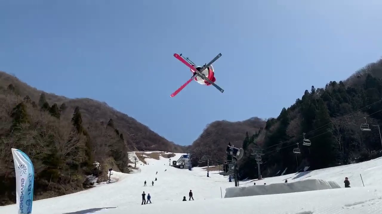 「北京オリンピック」男子モーグル「銅メダリスト」！！「堀島行真選手」のスーパーエア✨グランスノー奥伊吹のスノーパークで「デモ滑走」！！ギャラリーの皆さんも大興奮！！「圧巻のエア」(*＾ー＾)ノ