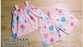 Cute Baby Top With Pant Cutting Baju Anak Hand Made Baju Anak Tanpa Pola Diy Baby Dress