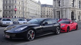 I filmed the all new (and austria's first) ferrari gtc4lusso together
with novitec rosso f12 n-largo in vienna. you can hear cars starting
up...