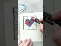 Сердце валентинка полоски.💖 Heart doodles for you. #art #zentanglelegend