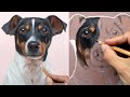 Pet portraits   drawing a dog fur  stepbystep pastel pencil tutorial