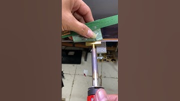 removing Cof from used LCD TV #lcd #soldering #cof #tv #television #repair
