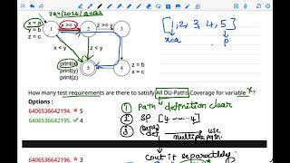 All DU paths Coverage-ST-Quiz2( JAN 2026) #softwaretesting #alldpathsscoverage #alldupaths