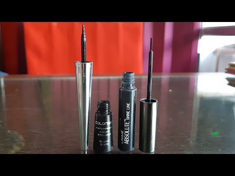 Lakme absolute shine line eyeliner vs colorbar waterproof eyeliner review, waterproof eyeliner