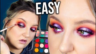 SIMPLE SUNSET EYESHADOW TUTORIAL USING PURxRAWBEAUTYKRISTI COLLECTION