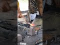 process of making meat chopping tools by a blacksmith part3#medievalblacksmith #metalart #wood #usa