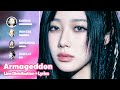 Aespa  armageddon line distribution  lyrics karaoke patreon requested