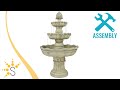 3 tier pineapple outdoor fountain lightweight easy assembly choose color  fc73903