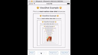 Set up react native view shot in ANDROID and IOS