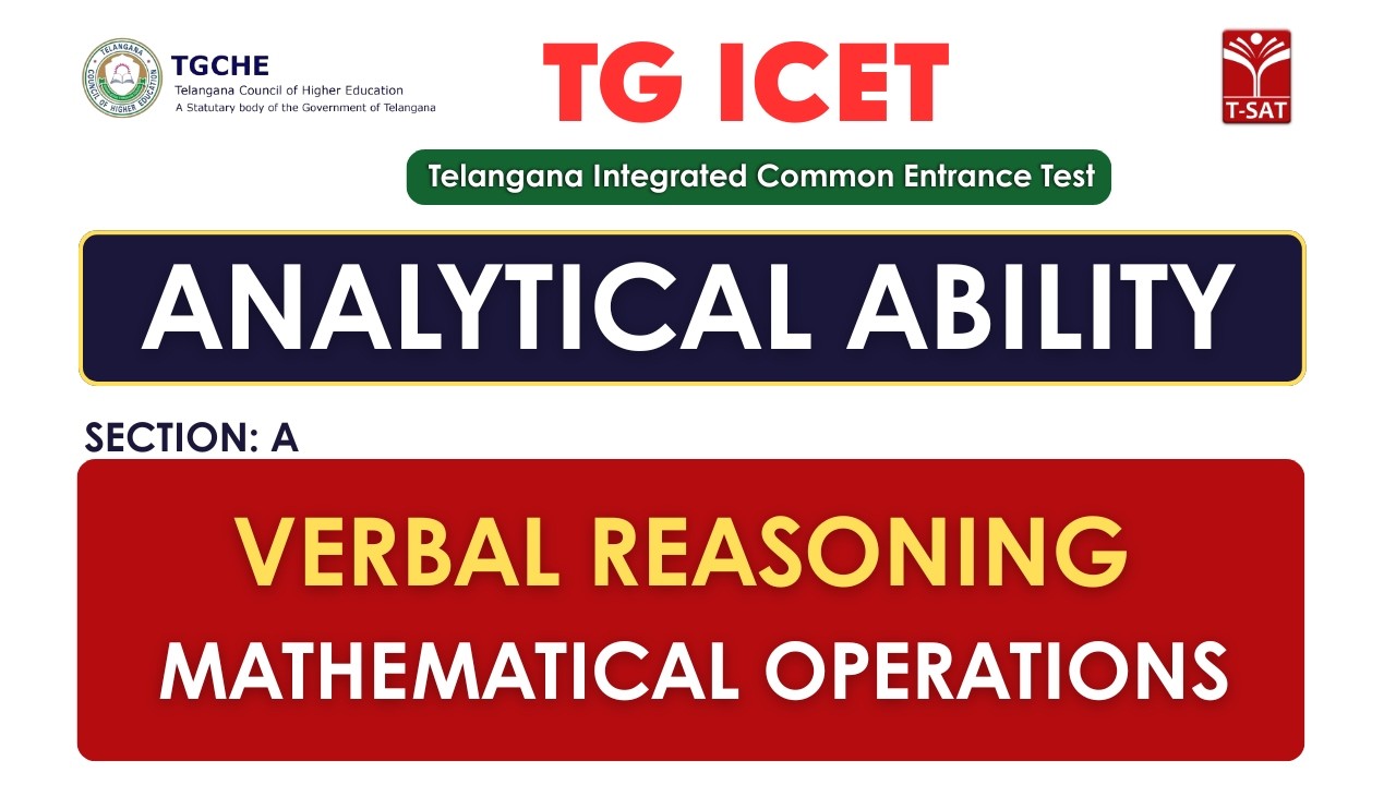 ICET |  Analytical Ability (Section - A) : Verbal Reasoning -  Mathematical Operation | T-SAT