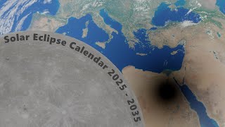 Solar Eclipse Calendar 2025 - 2035 SpaceEngine 4K