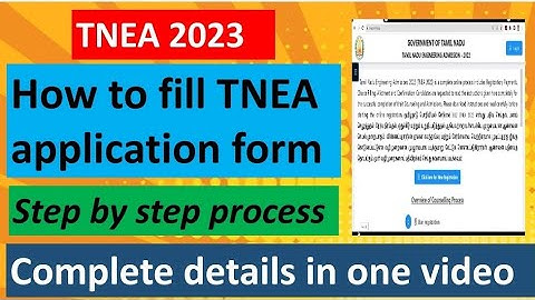 TNEA 2023 Registration Demo video