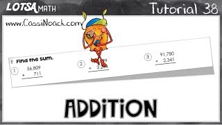 Math Lesson 38- Addition- LOTSA MATH