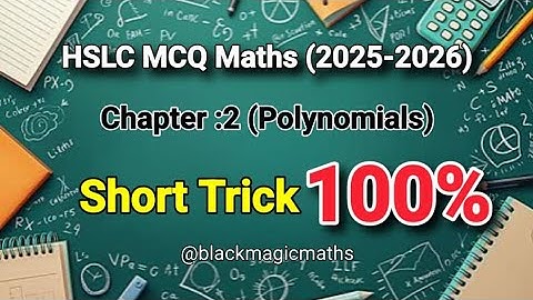 Part 1// Chapter 2/Polynomials/Maths MCQ/Class-10