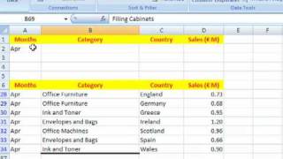 AM 4424 Advanced filters microsoft excel 2007 ITQ 3 ECDL Advanced