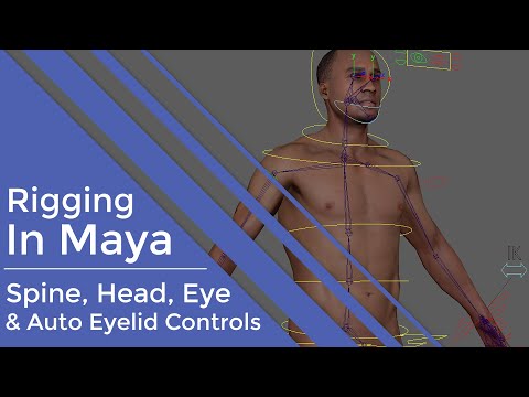 #RiggingInMaya | Part 8 | Basics | Spine, Head, Eye & Eyelids