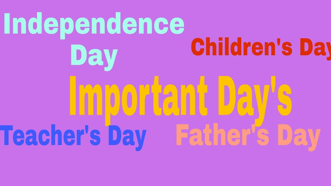 important-days-youtube