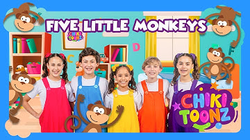 Five Little Monkeys | Chiki Toonz | Children