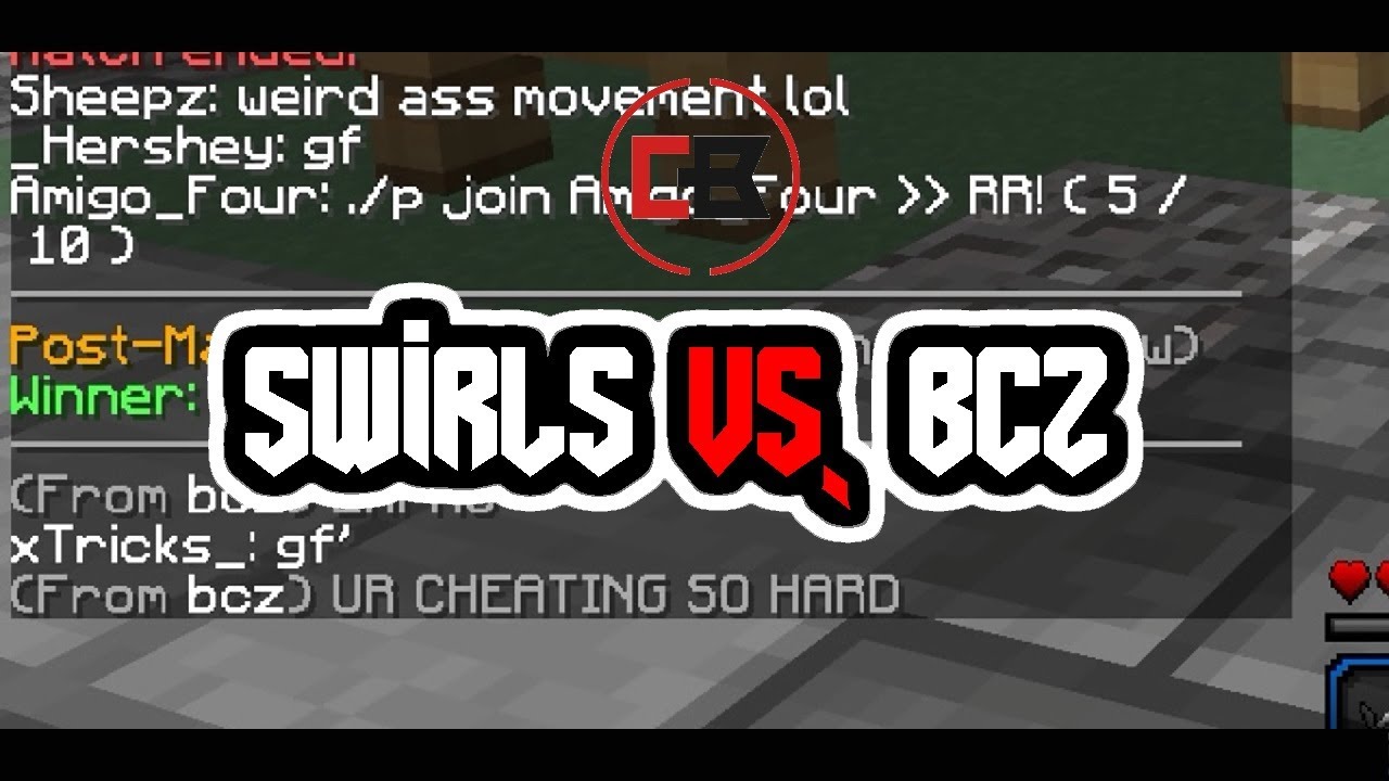 Cheatbreaker 1v1 // Swirls vs. bcz (HACKUSATED WHILE ON CHEATBREAKER)