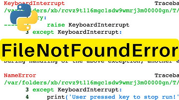 FileNotFoundError | Python | Tutorial