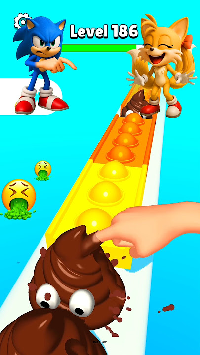 HELP! SONIC FINGER STUCK POOP LADY TAILS LAUGH SONIC 3D! 😱💩 #gaming #shorts #shortfeed #viralshorts