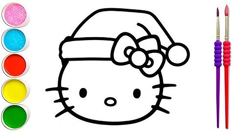 How to Draw Christmas Hello Kitty with Colorful Markers Step by Step |Easy and Fun for beginners