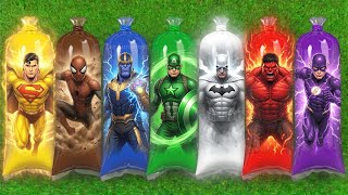 Unboxing Mainan Superhero  Superhero Hulk Spiderman Batman Superman Iron Man Thanos eps 33