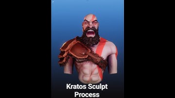 God of War Kratos Sculpting step time lapse #3d #digitalart