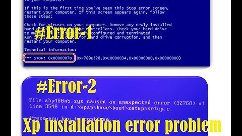 Xp installation error blue screen on sp1 sp2 sp3 Solved #xp installation