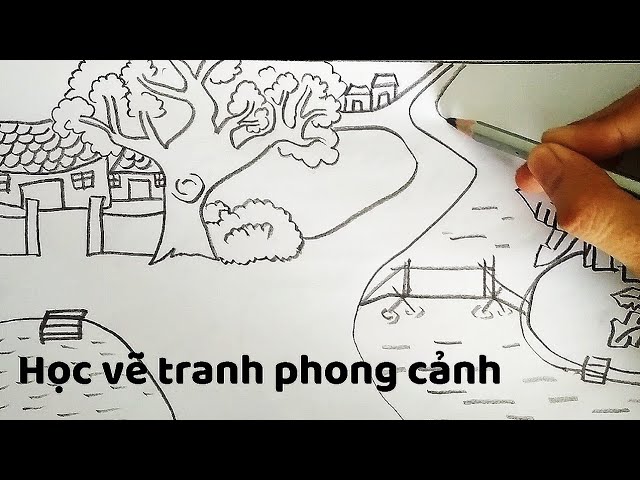 Vẽ Tranh Phong Cảnh chủ đề Quê Hương - How to draw Landscapes - YouTube