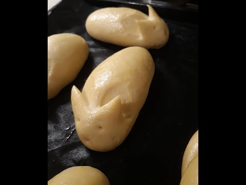 Húsvéti nyuszi formázása sós kalácstésztából