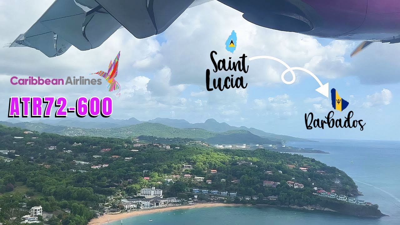 [4K] Caribbean Airlines ATR72-600 | St. Lucia to Barbados