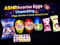 ASMR Unpacking Surprise Eggs 🍬 Bunties &amp; Candy Sounds