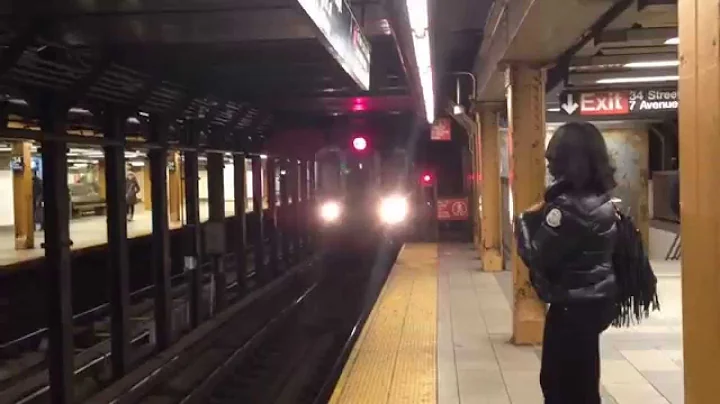 MTA New York City Subway Flatbush Avenue Bound R142 (2) Express Train @ 34th Street-Penn Station