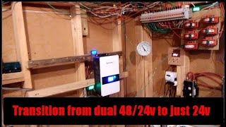 DIY Solar ~ Transition from a dual 48/24v systems to 24v only