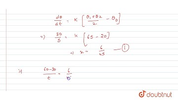 A body cools from `80^()C` to `50^()C` in 5 min-utes Calculate the time it takes to cool from `6...