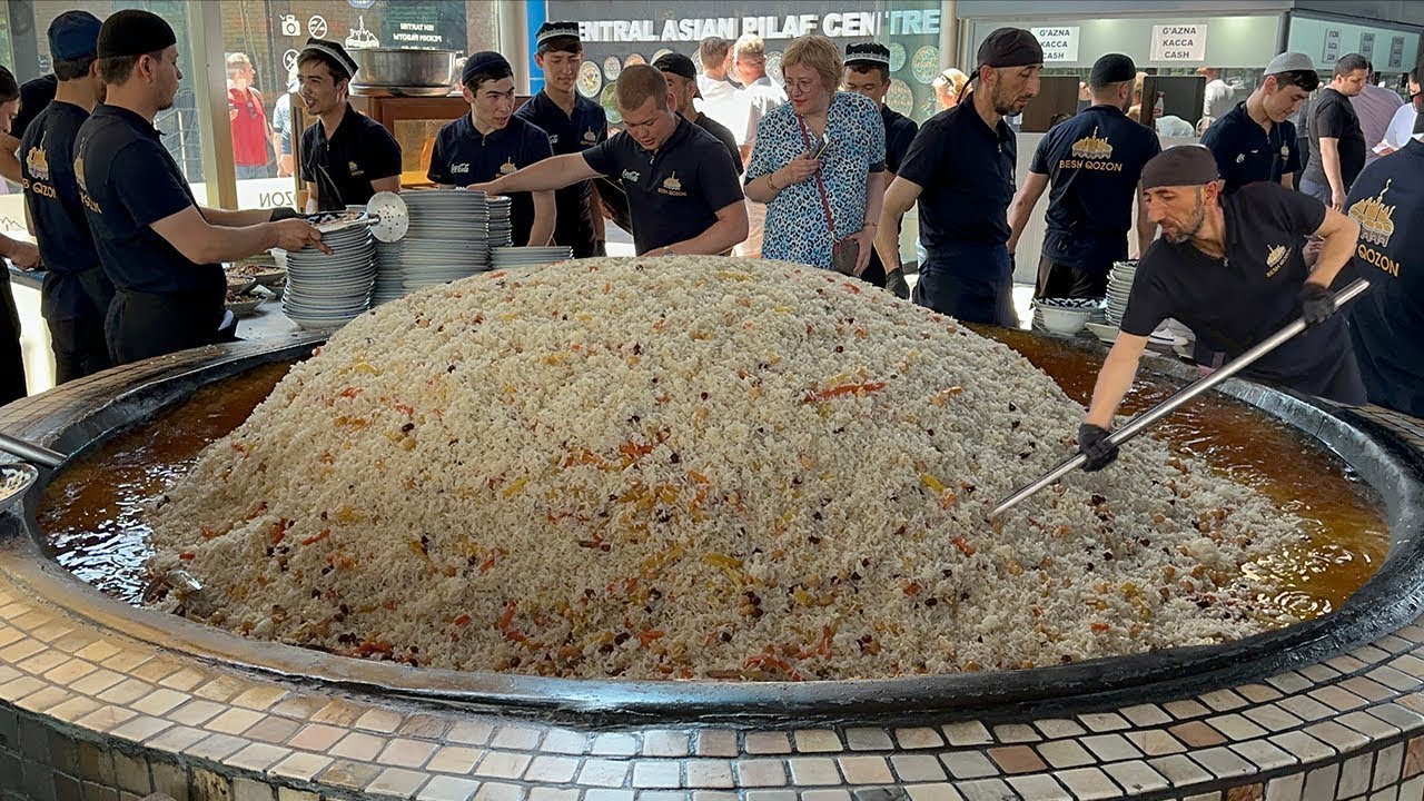 5000 KG WORLD BIGGEST GIANT MEAT UZBEK PILAF | UZBEKISTAN MOST POPULAR NATIONAL FOOD UZBEK CUISINE