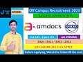 Amdocs Recruitment 2023 | Volvo Recruitment 2023 for Freshers | Any Graduate can Apply | Fresher Job