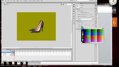 how to change background color in flash cs6